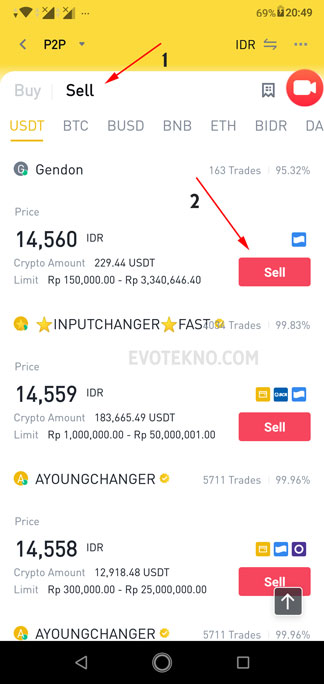 P2P Trading - Sell - Withdraw Binance