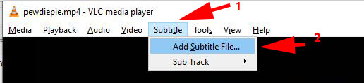 add subtitle file - VLC Media Player