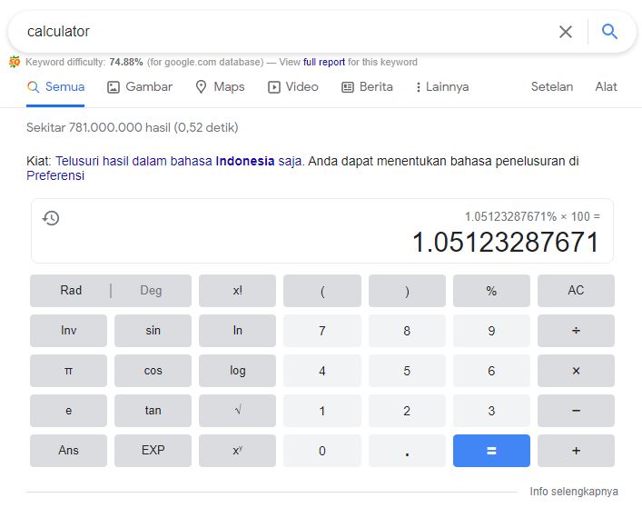 Kalkulator Google Staking