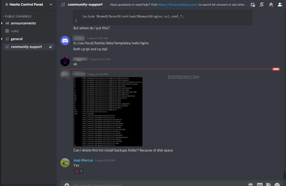 Discord HestiaCP Community Support