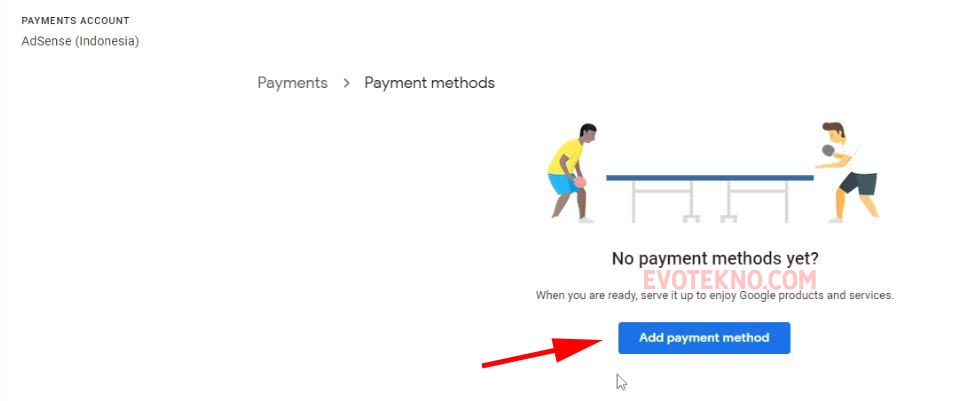 Add Payment Method Google AdSense