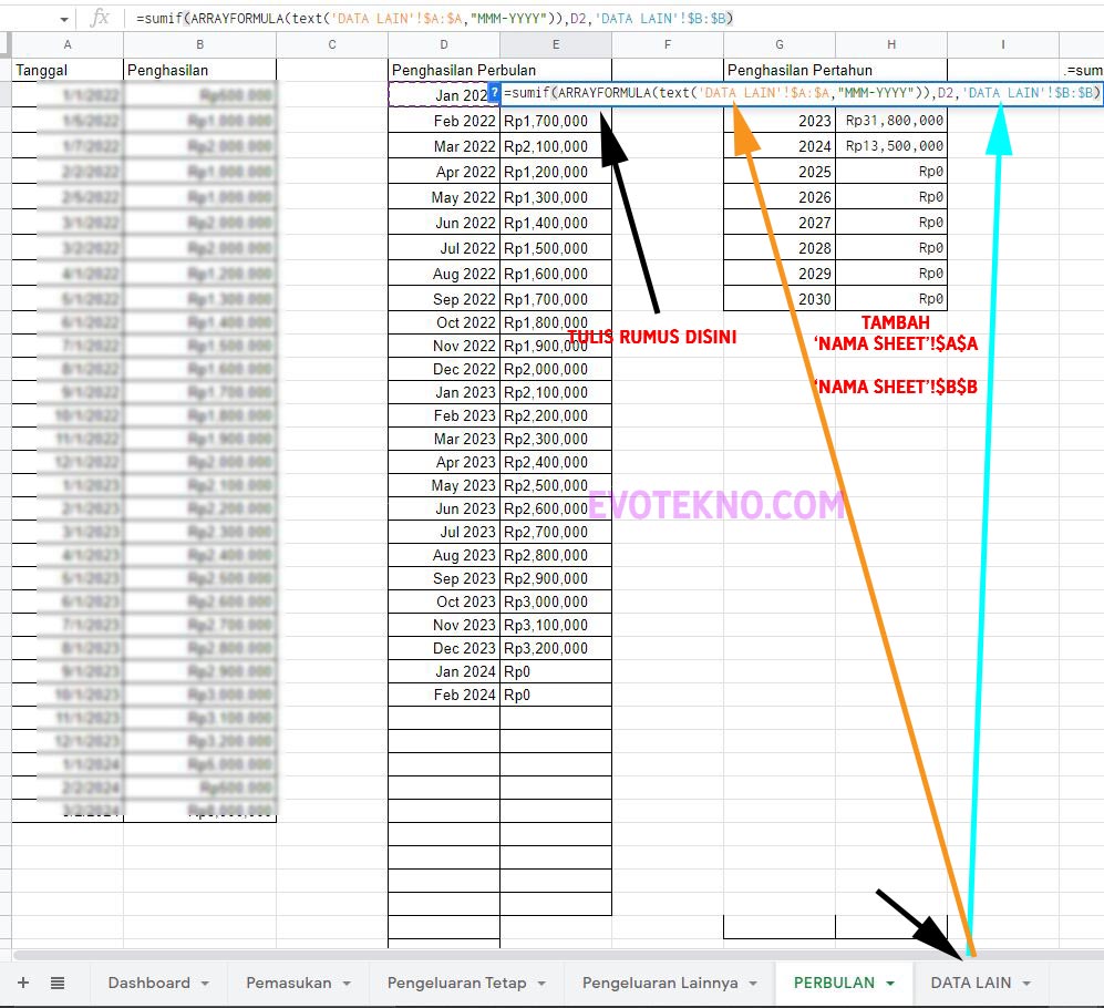 Rumus Hitung Perbulan - Pertahun Dari Sheet lain - Google Sheets (2)