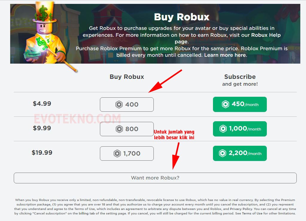 Beli Robux Roblox - 1700 Robux - Indonesia Account - Murah