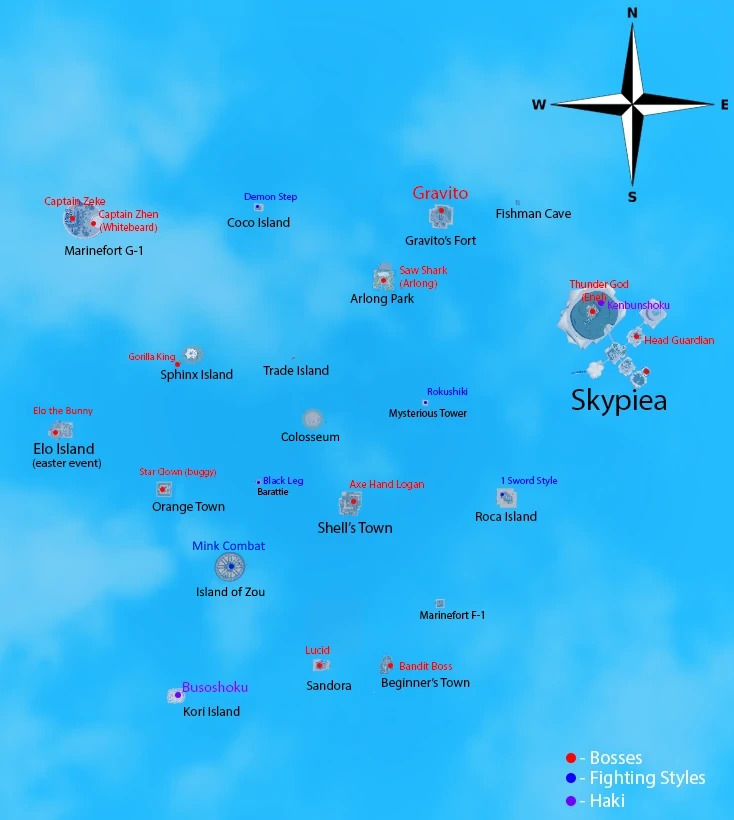 Map di Grand Piece Online (MAP)