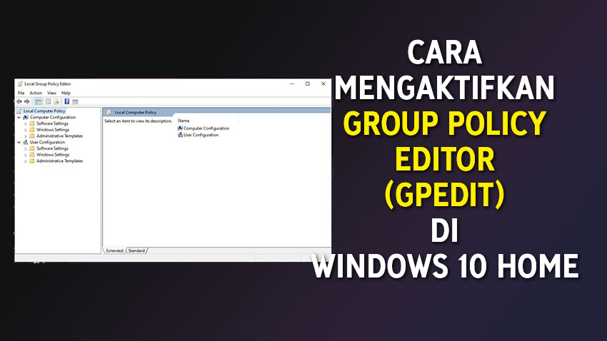 cara membuka local group policy editor windows 10
